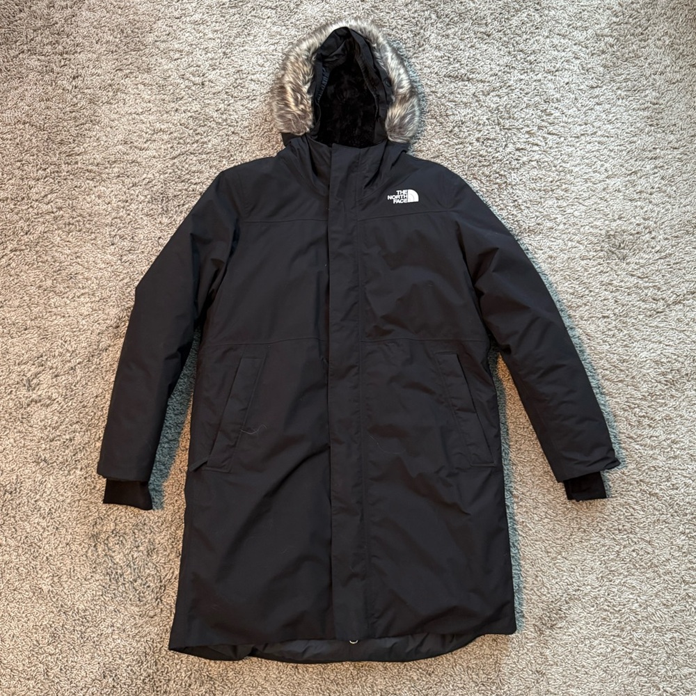 The North Face Hyvent Coat with Faux Fur Trim
